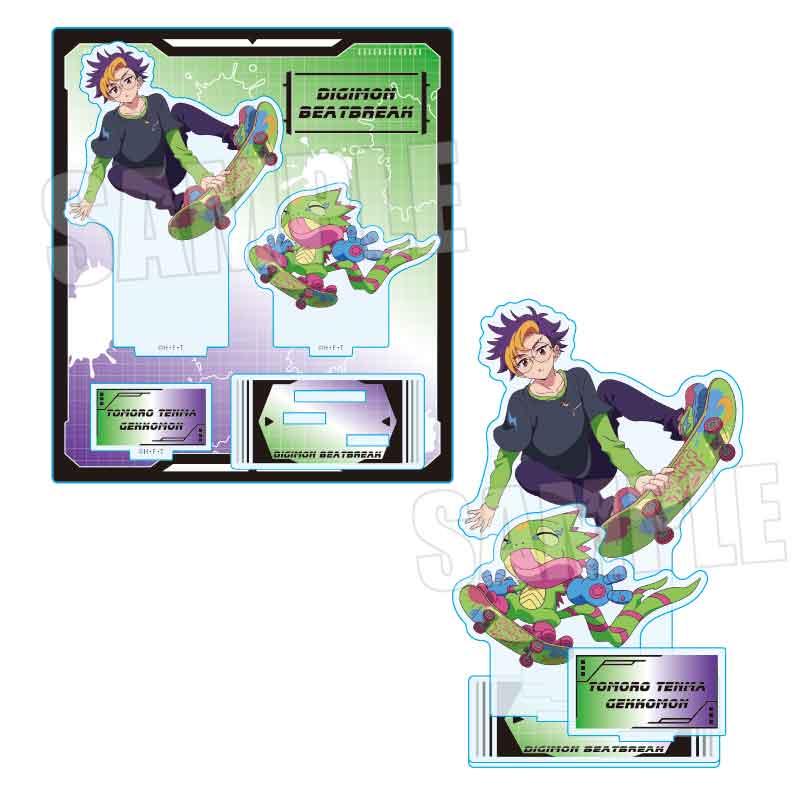 DIGIMON BEATBREAK（數碼寶貝） 天馬トモロウ&ゲッコーモン 亞克力立牌 Skater ver.