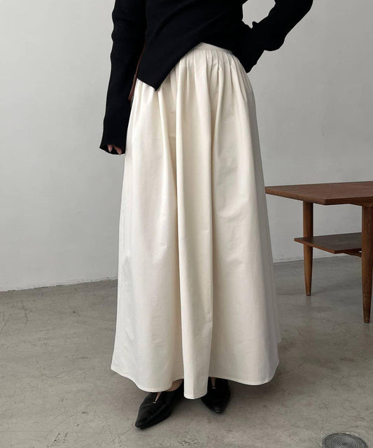 褶襉傘擺半身裙