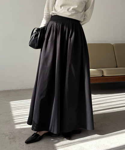 褶襉傘擺半身裙