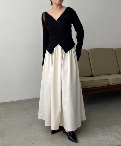 褶襉傘擺半身裙