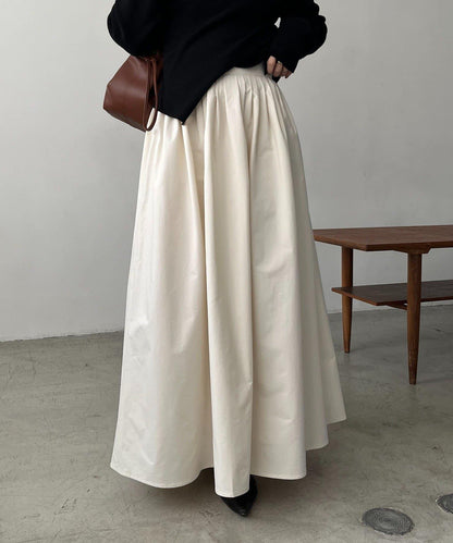 褶襉傘擺半身裙