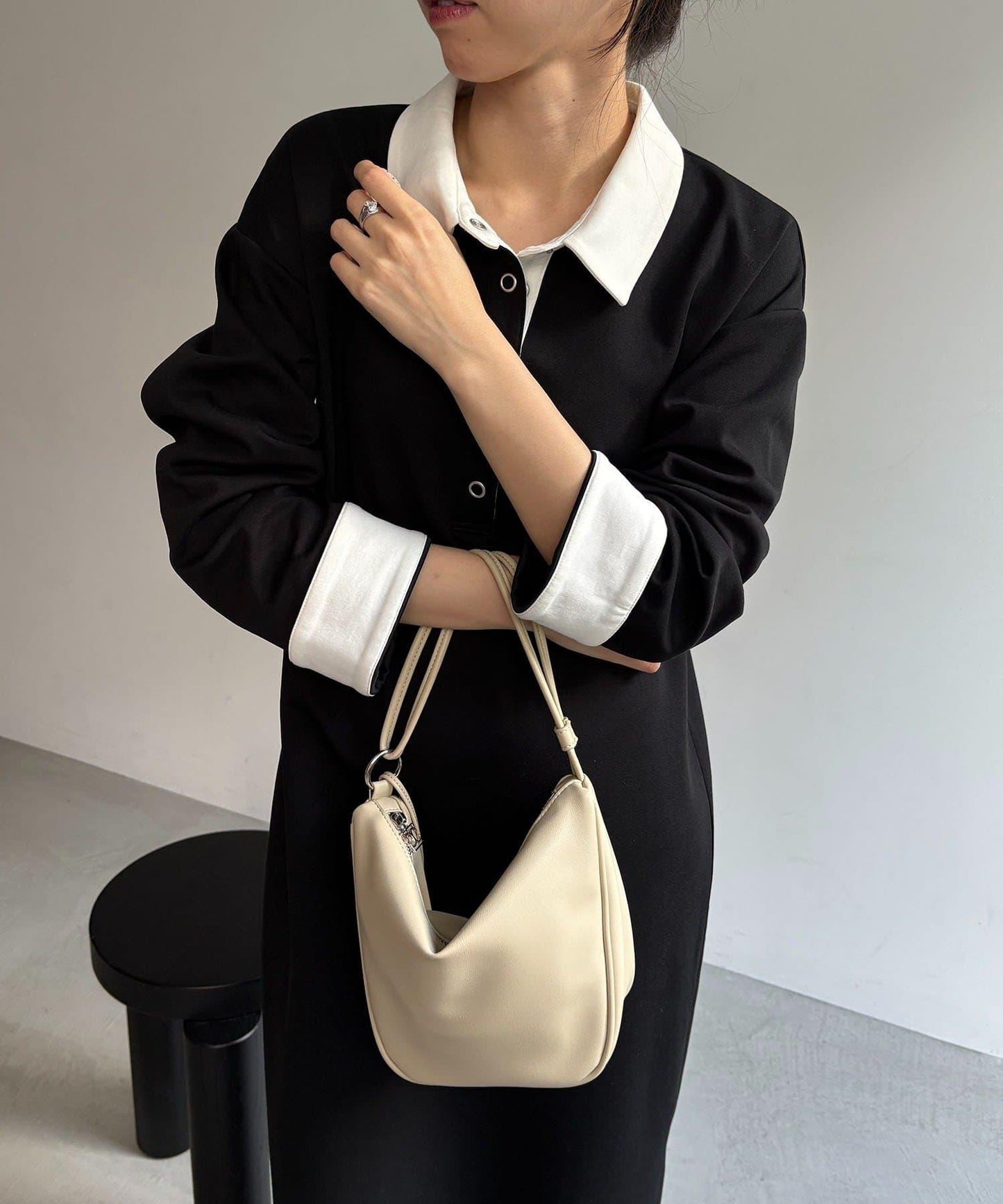 CAPRICIEUX LE'MAGE 〈C.L〉 拼色Polo設計 連衣裙