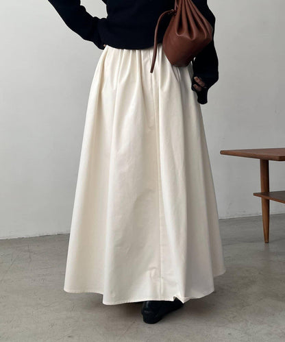 褶襉傘擺半身裙