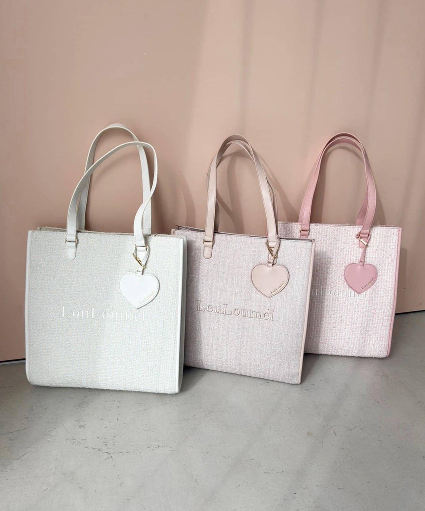 LouLoumei 可自立 愛心掛飾 托特包