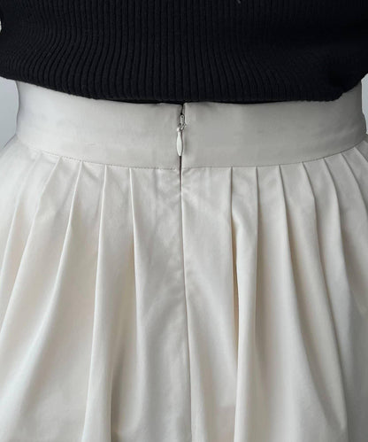 褶襉傘擺半身裙