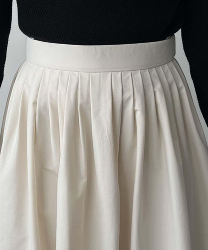 褶襉傘擺半身裙