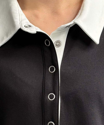 CAPRICIEUX LE'MAGE 〈C.L〉 拼色Polo設計 連衣裙