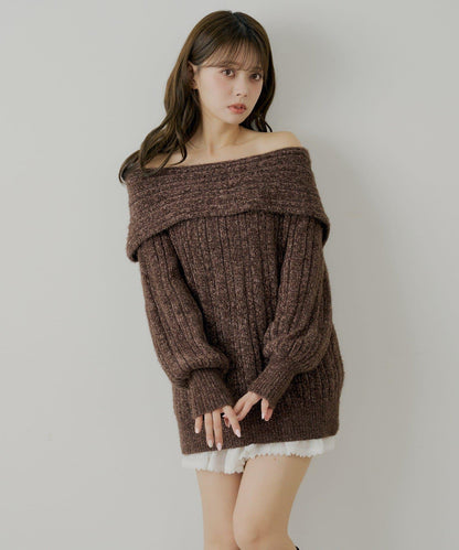 Chico 前後雙穿毛絨露肩迷你連衣裙