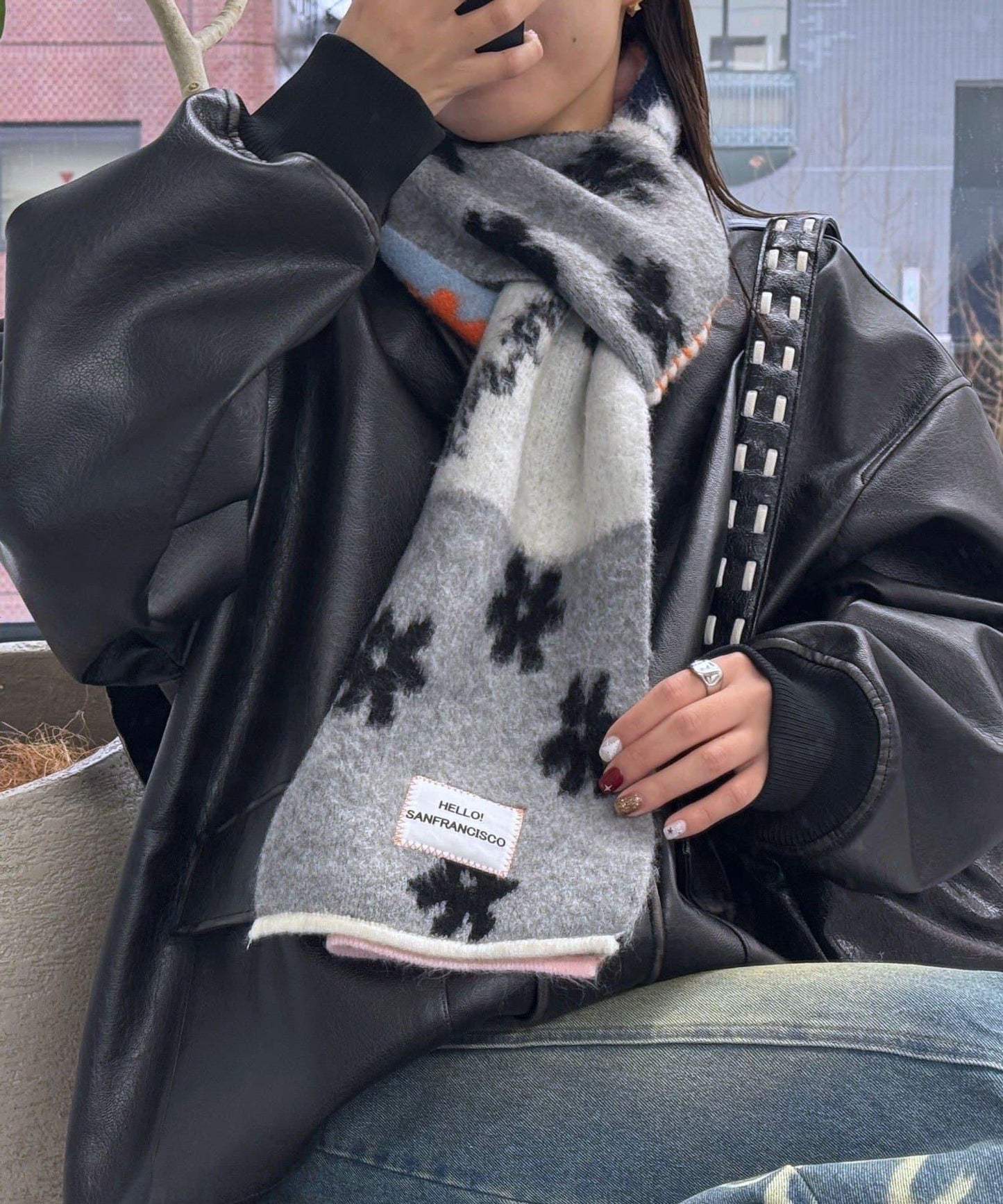 HELLO.SANFRANCISCO/ハローサンフランシスコ 拼接圍巾