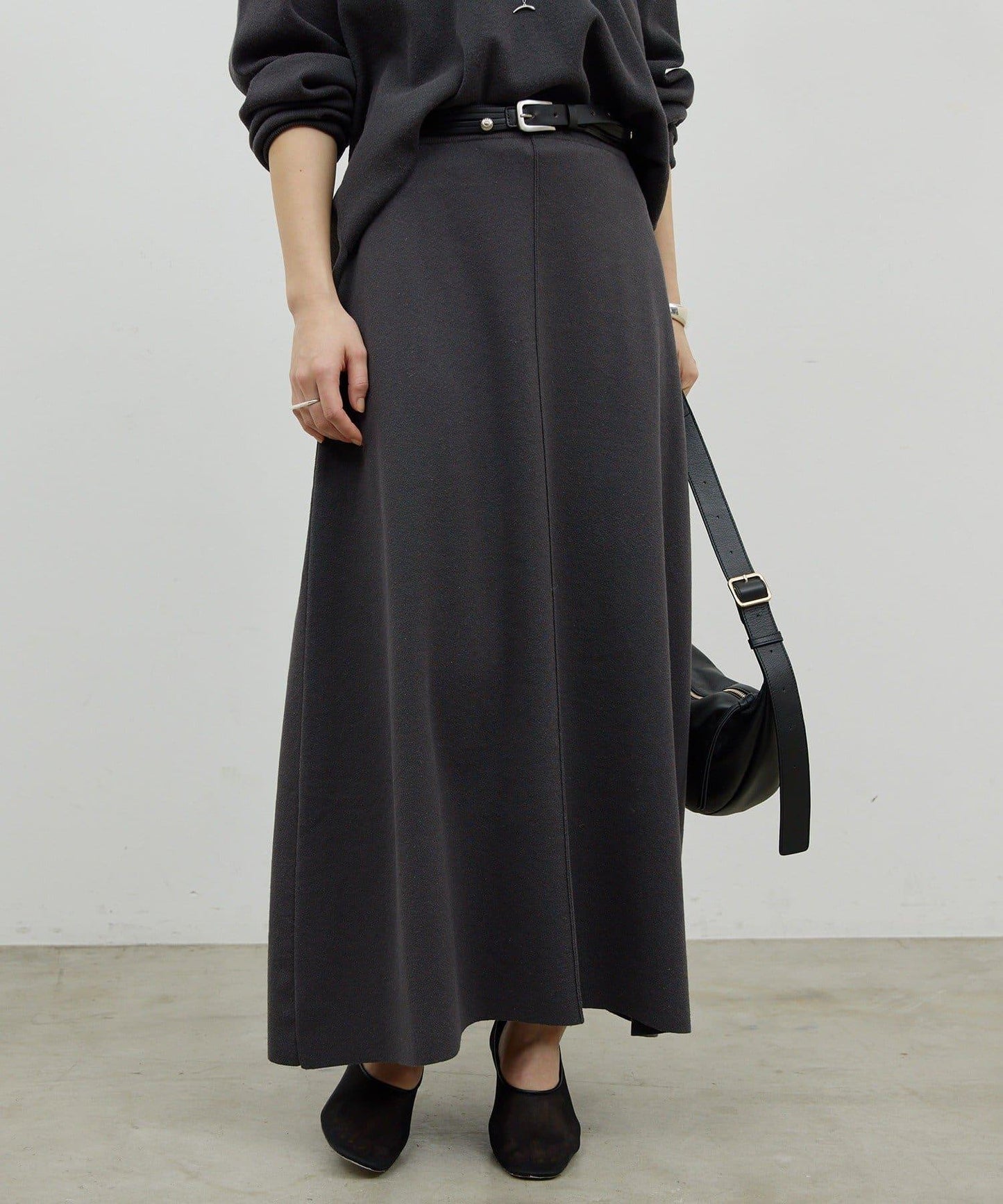 可成套搭配 傘擺 針織半身裙