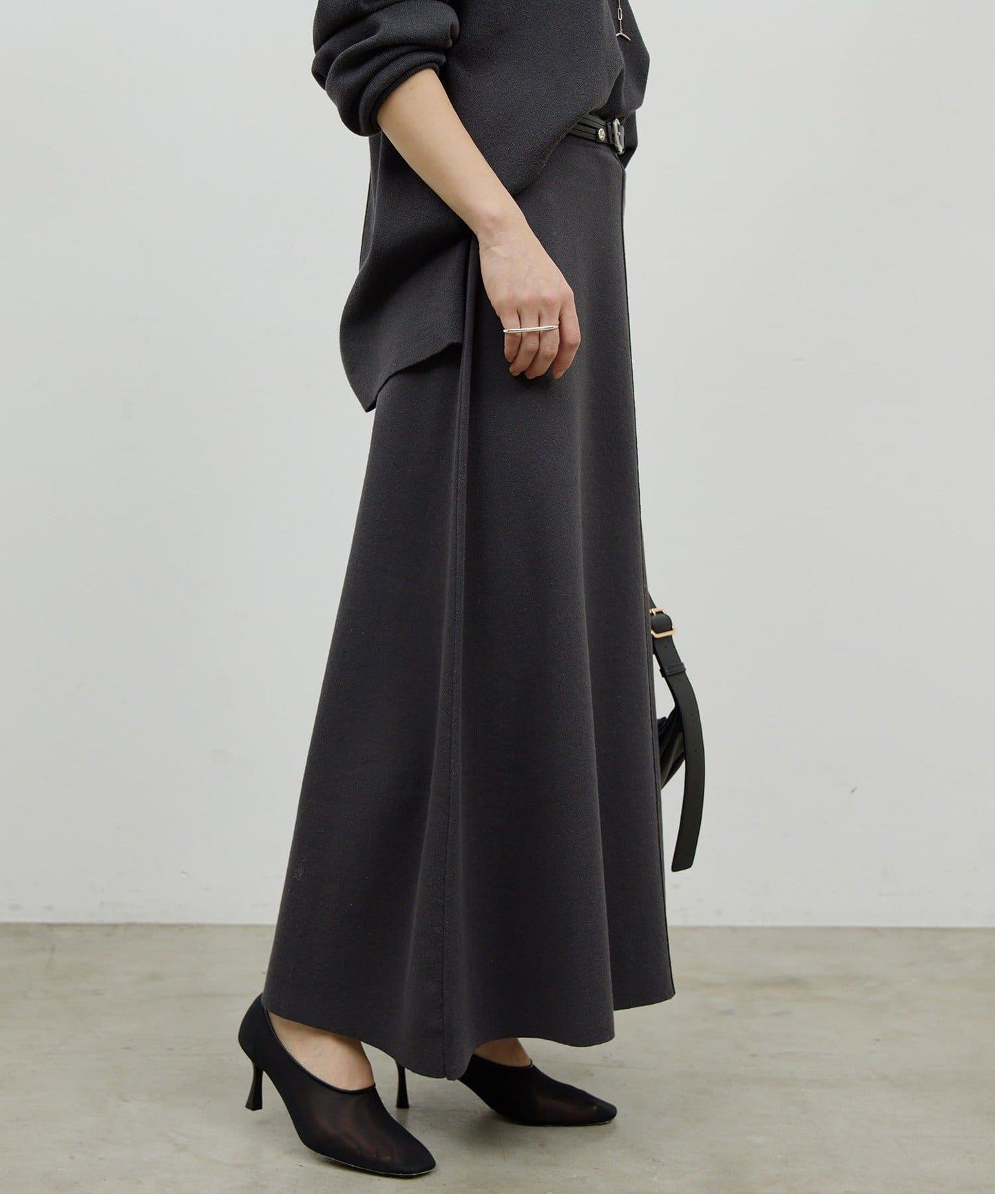 可成套搭配 傘擺 針織半身裙