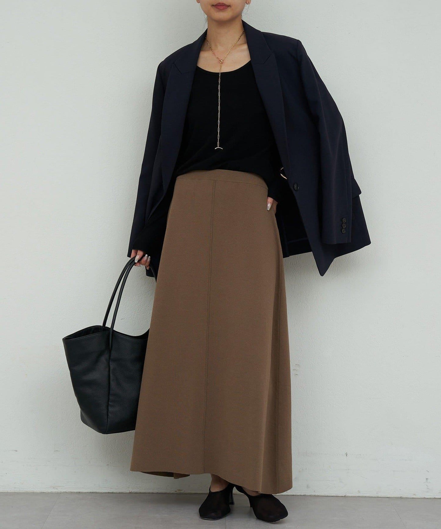 可成套搭配 傘擺 針織半身裙