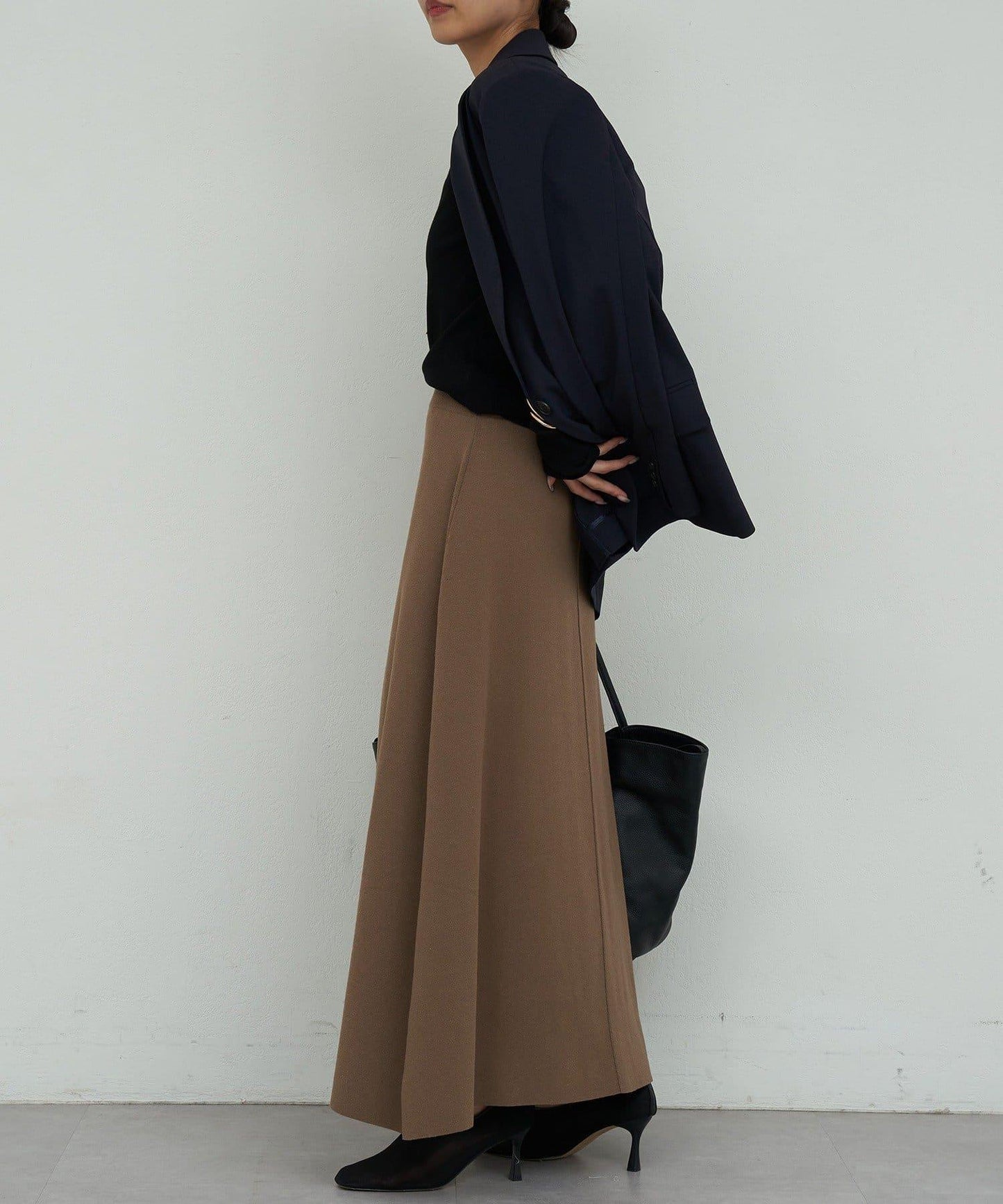 可成套搭配 傘擺 針織半身裙