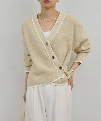 可手洗 花呢紋 針織開衫