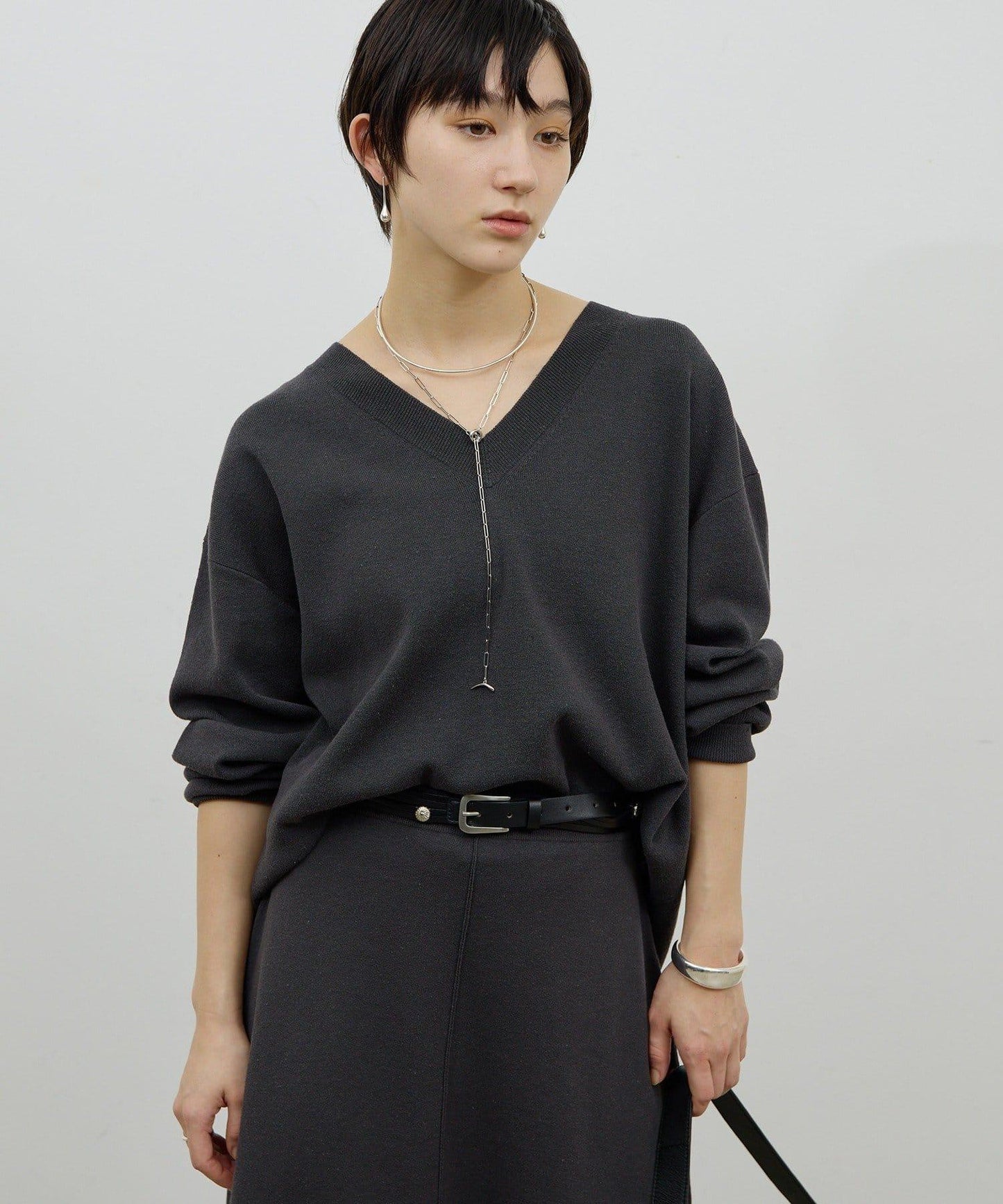 可成套 V領 針織上衣