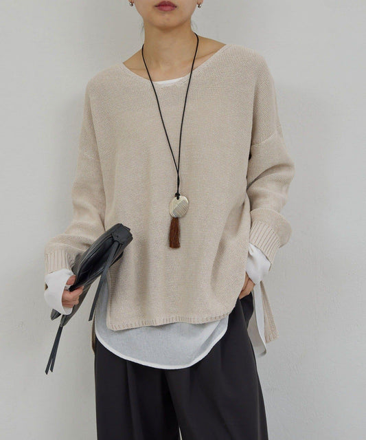 早春必備 棉質網眼套頭衫