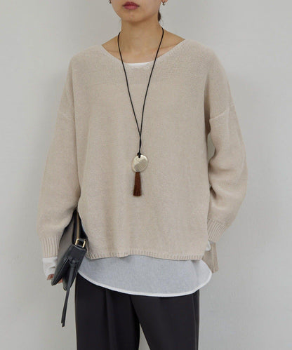 早春必備 棉質網眼套頭衫