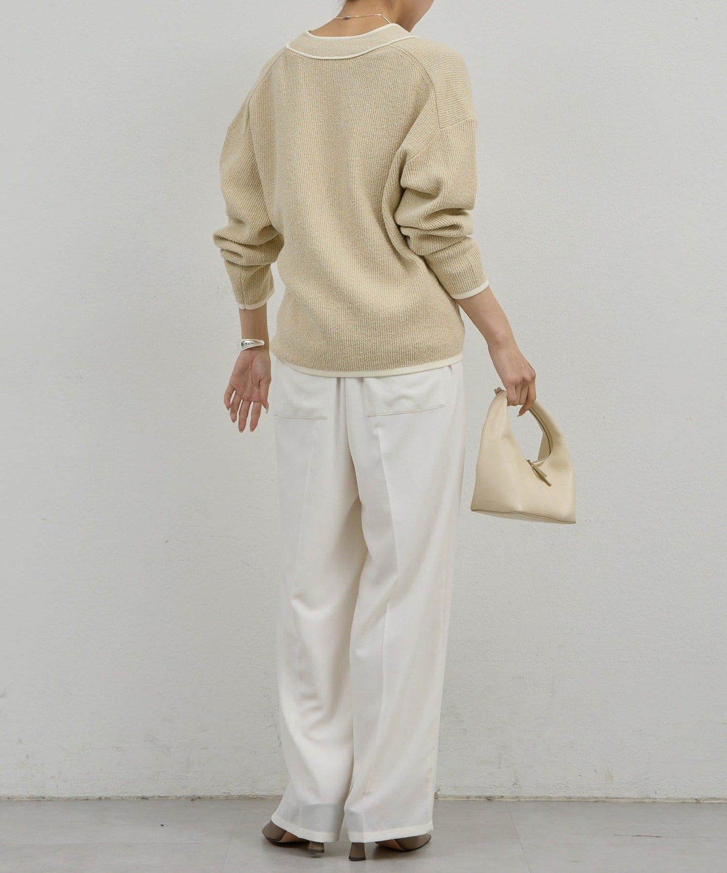 ガランテ定番 輕質針織闊腿褲