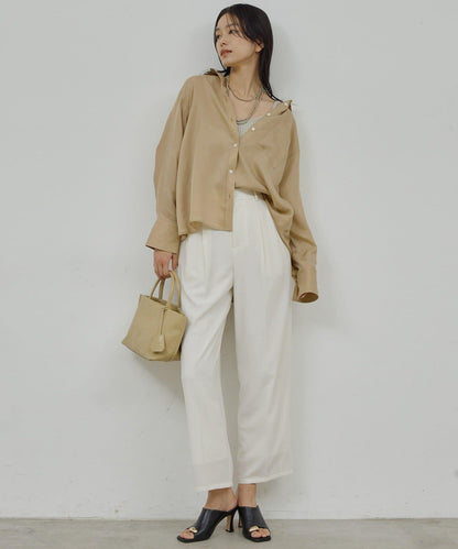 ガランテ定番 輕質針織闊腿褲