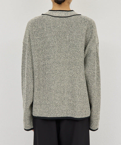 可手洗 花呢紋 針織開衫