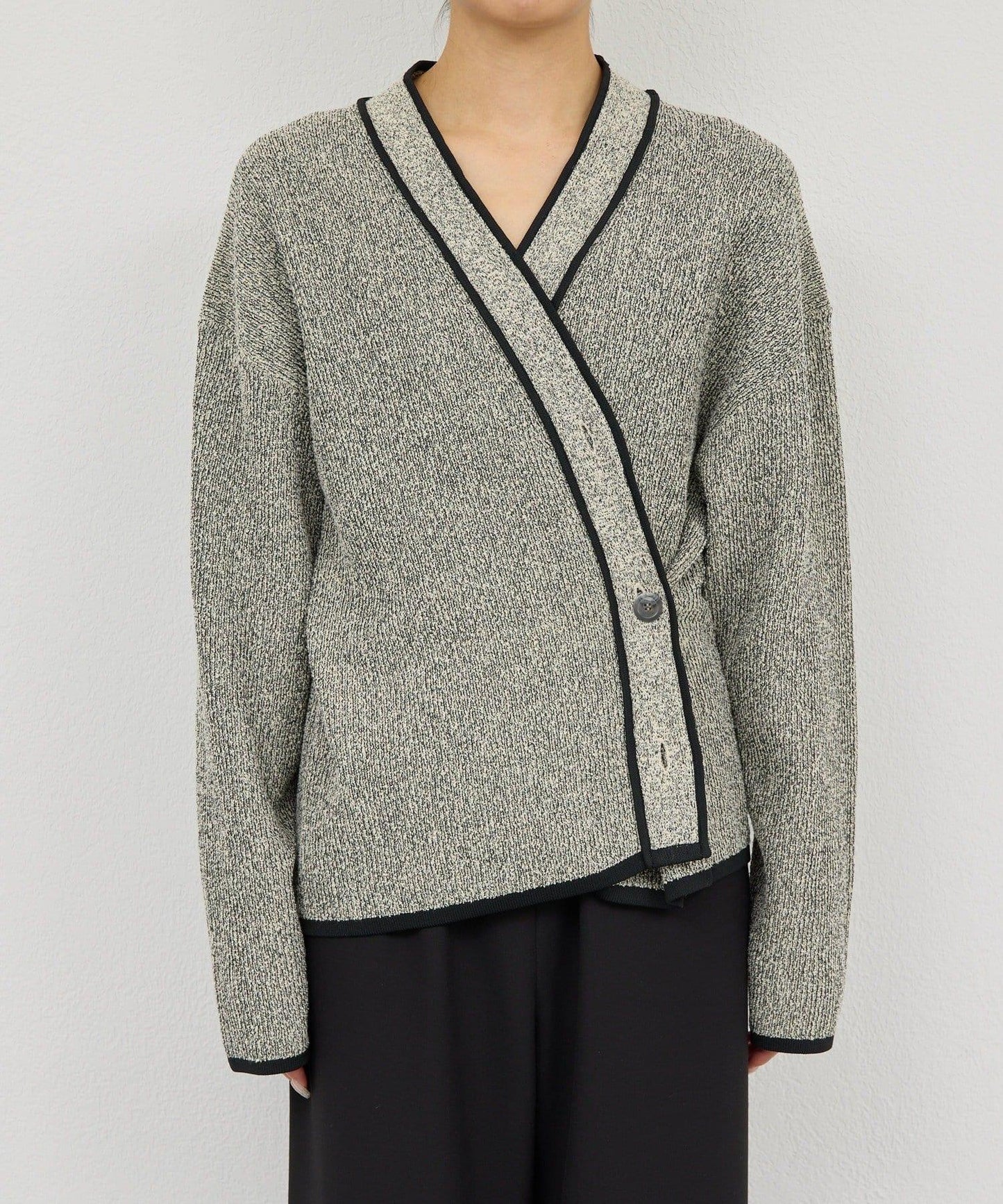 可手洗 花呢紋 針織開衫