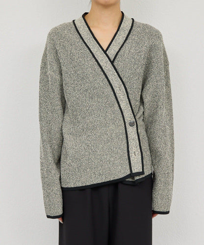 可手洗 花呢紋 針織開衫