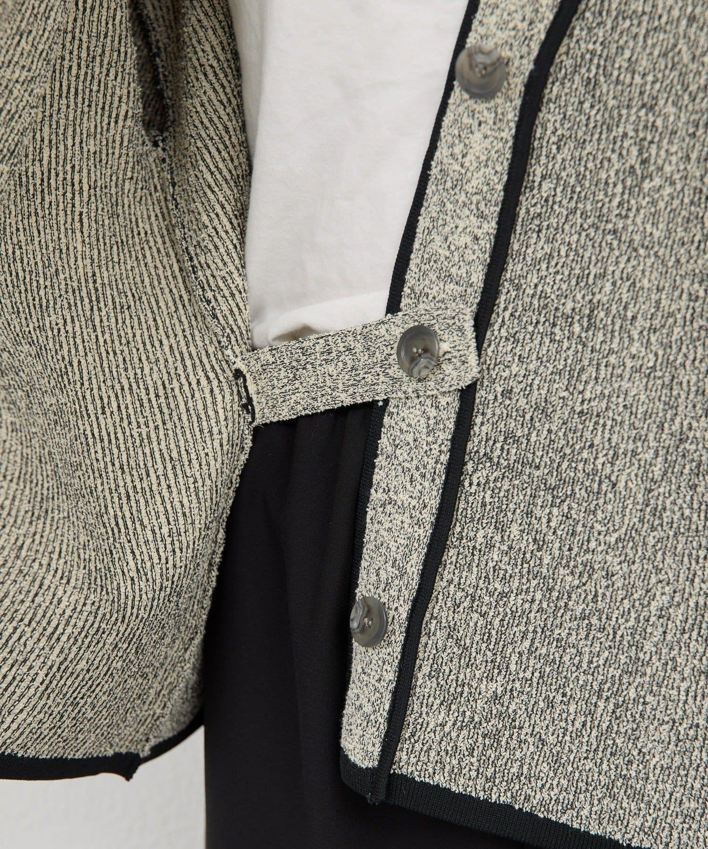 可手洗 花呢紋 針織開衫