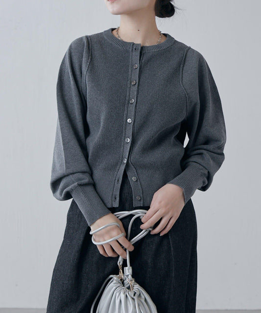 棉質合身針織開衫