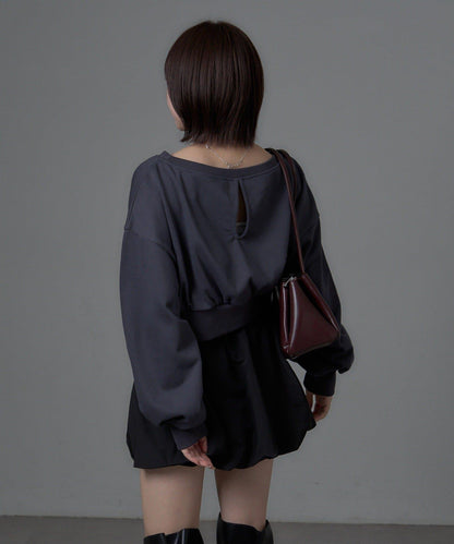 mystic 後背開口 Logo印花 衛衣