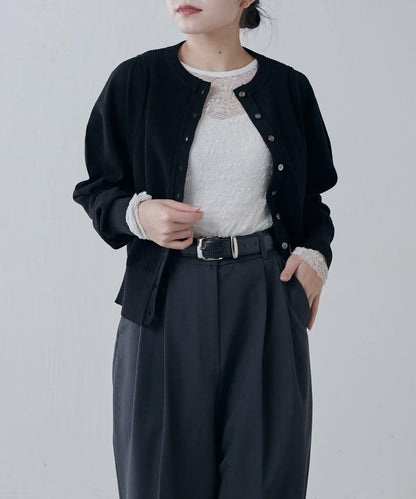 棉質合身針織開衫