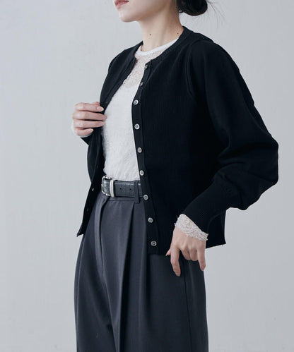 棉質合身針織開衫