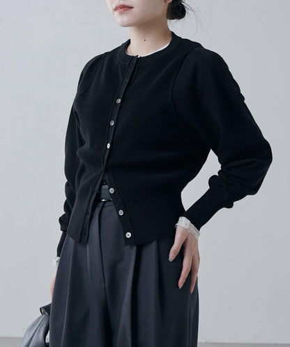 棉質合身針織開衫