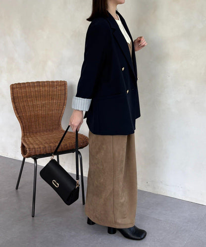 仿麂皮 背心風 吊帶連衣裙