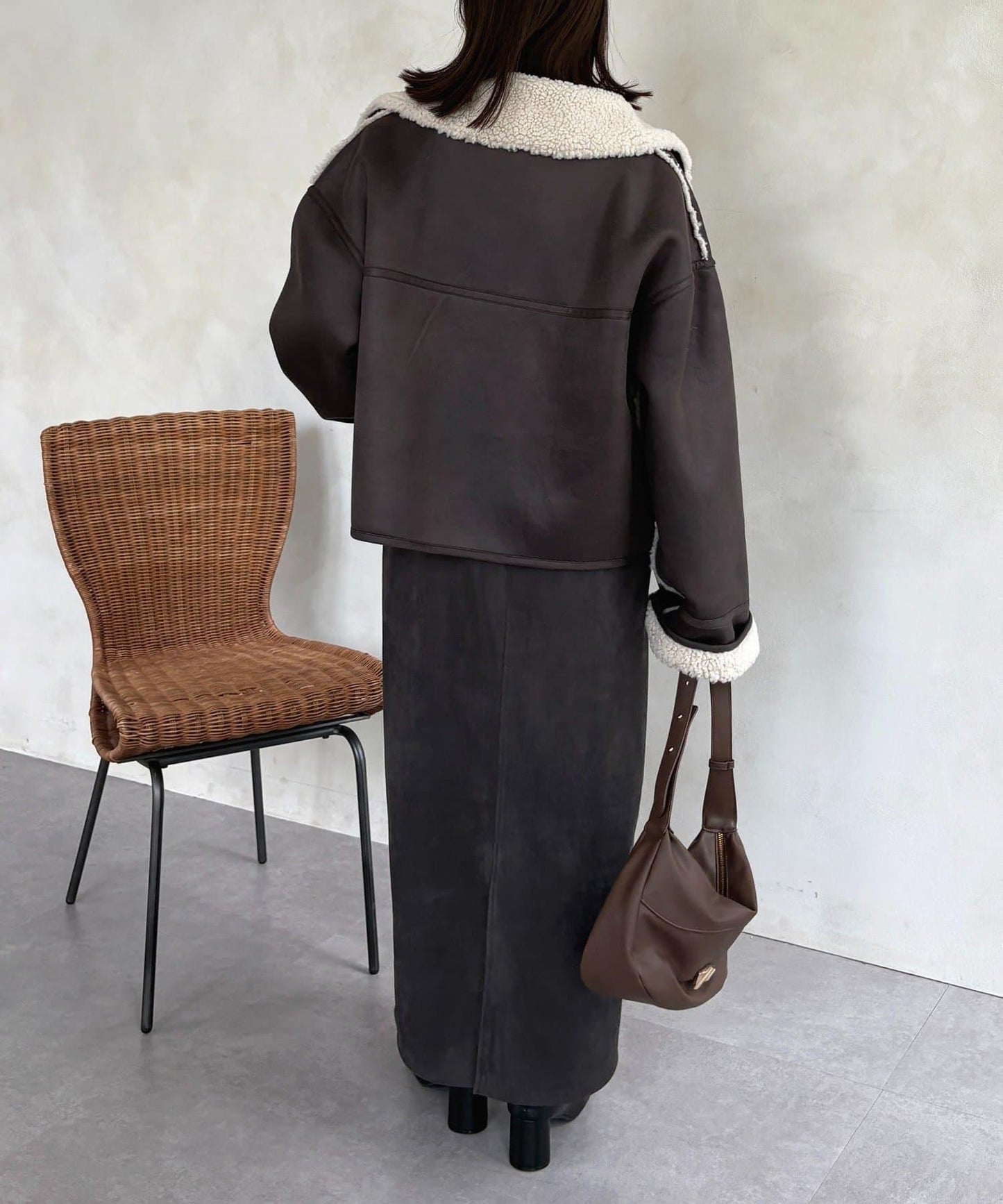 仿麂皮 背心風 吊帶連衣裙