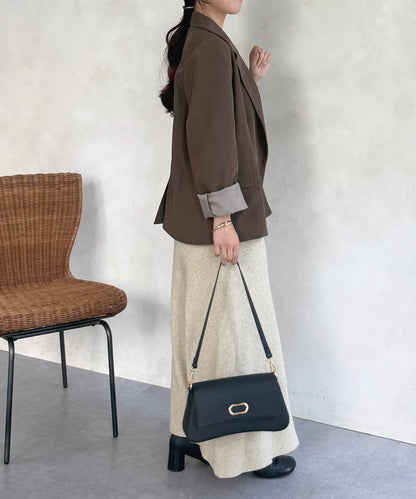 亨利領羅紋針織連衣裙