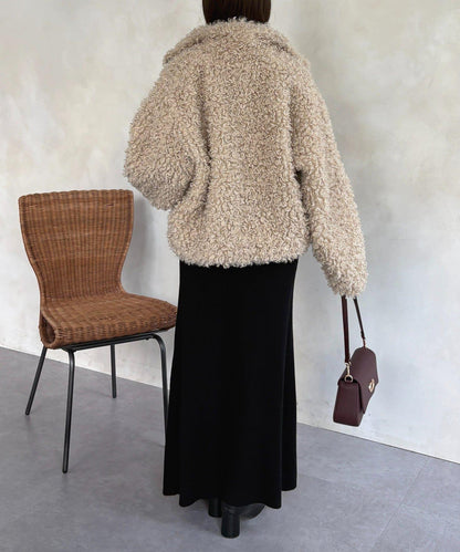 亨利領羅紋針織連衣裙