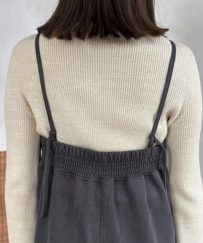 仿麂皮 背心風 吊帶連衣裙