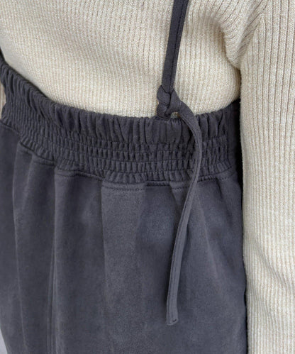 仿麂皮 背心風 吊帶連衣裙