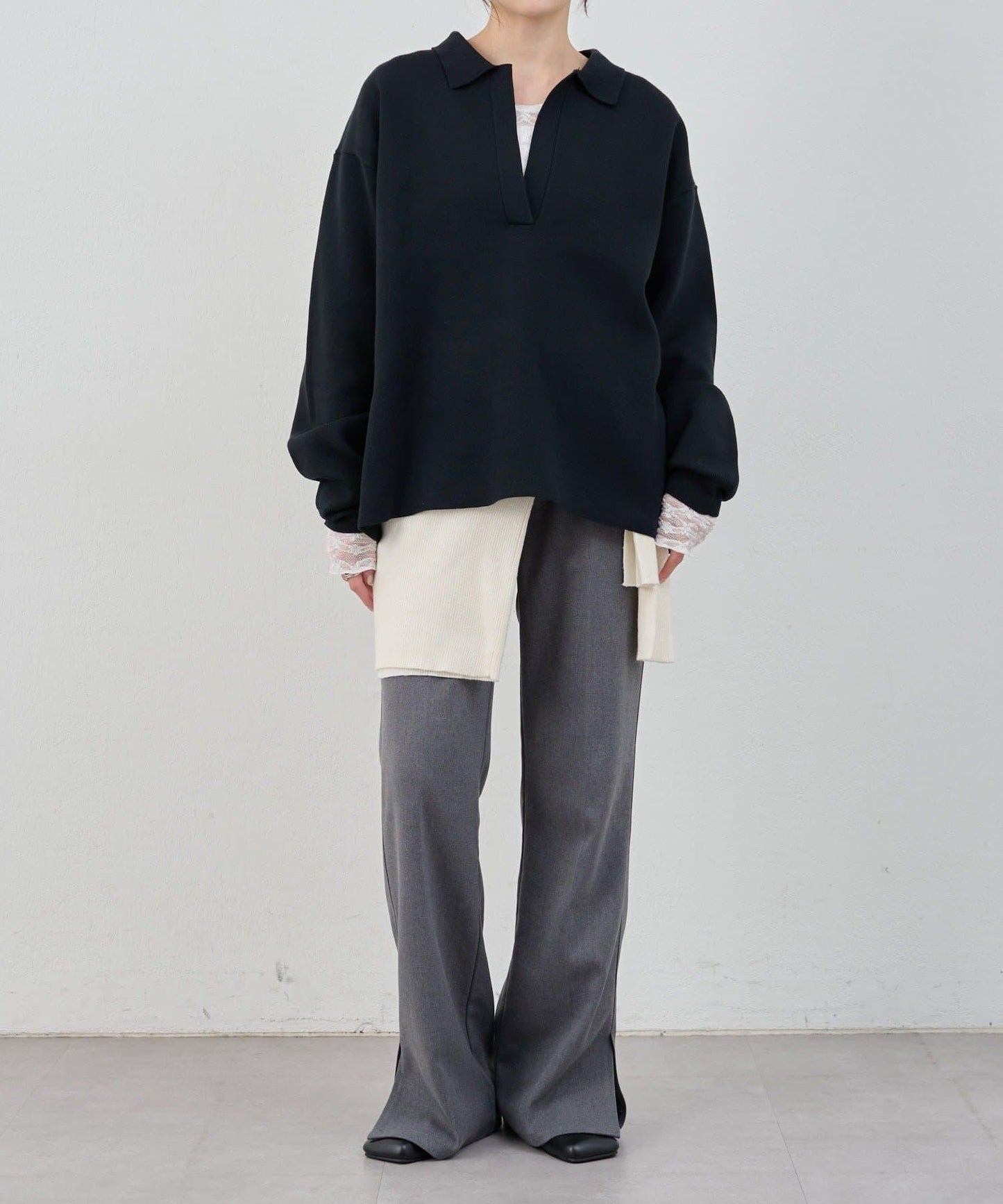 26SS 開領橄欖球風針織上衣