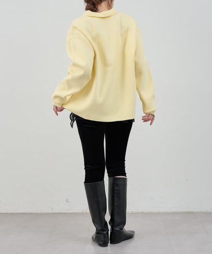 26SS 開領橄欖球風針織上衣