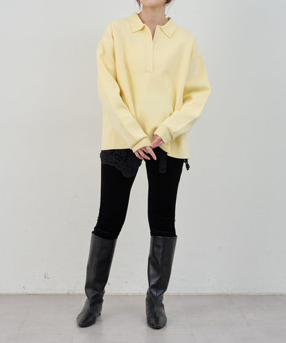 26SS 開領橄欖球風針織上衣