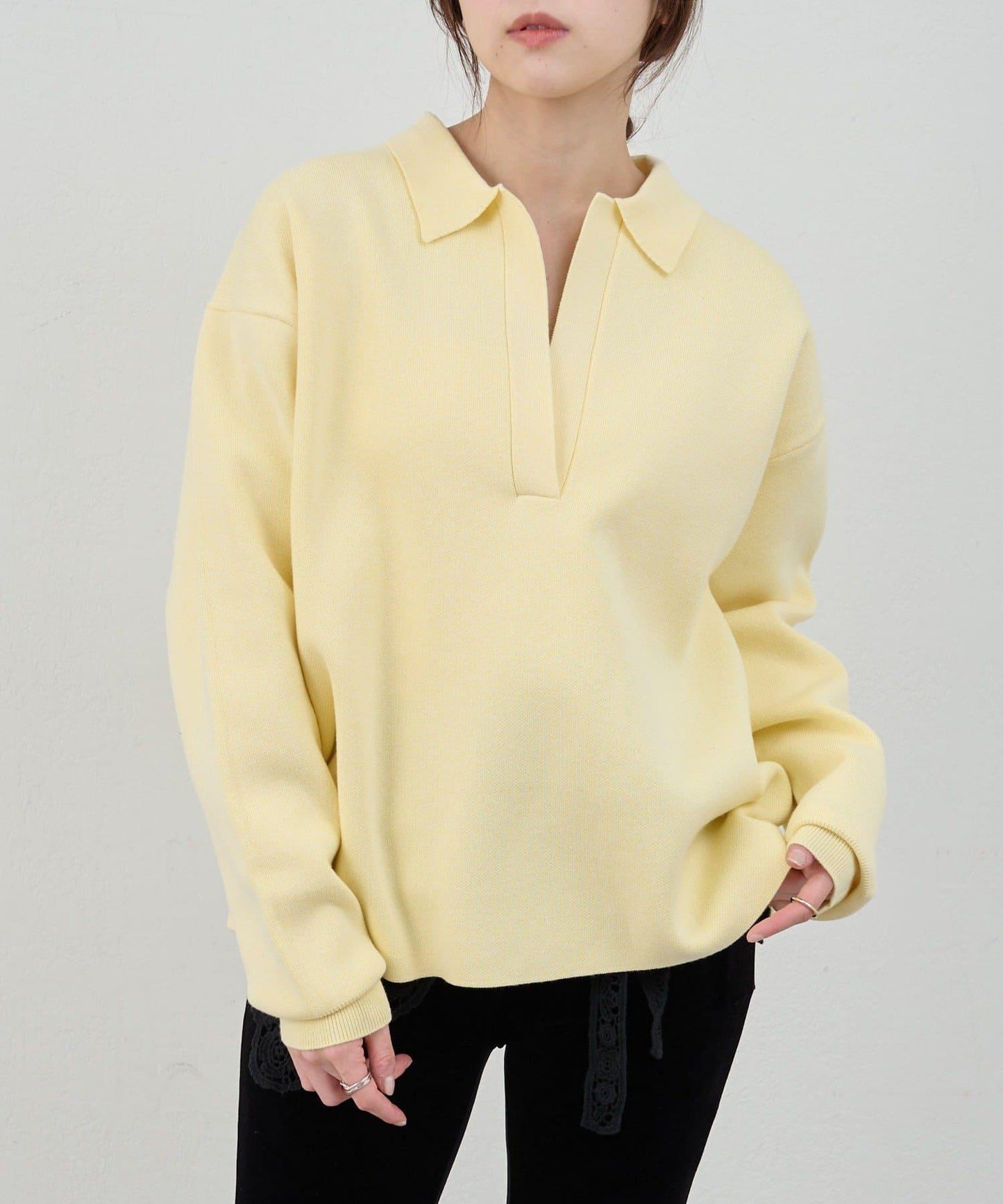 26SS 開領橄欖球風針織上衣