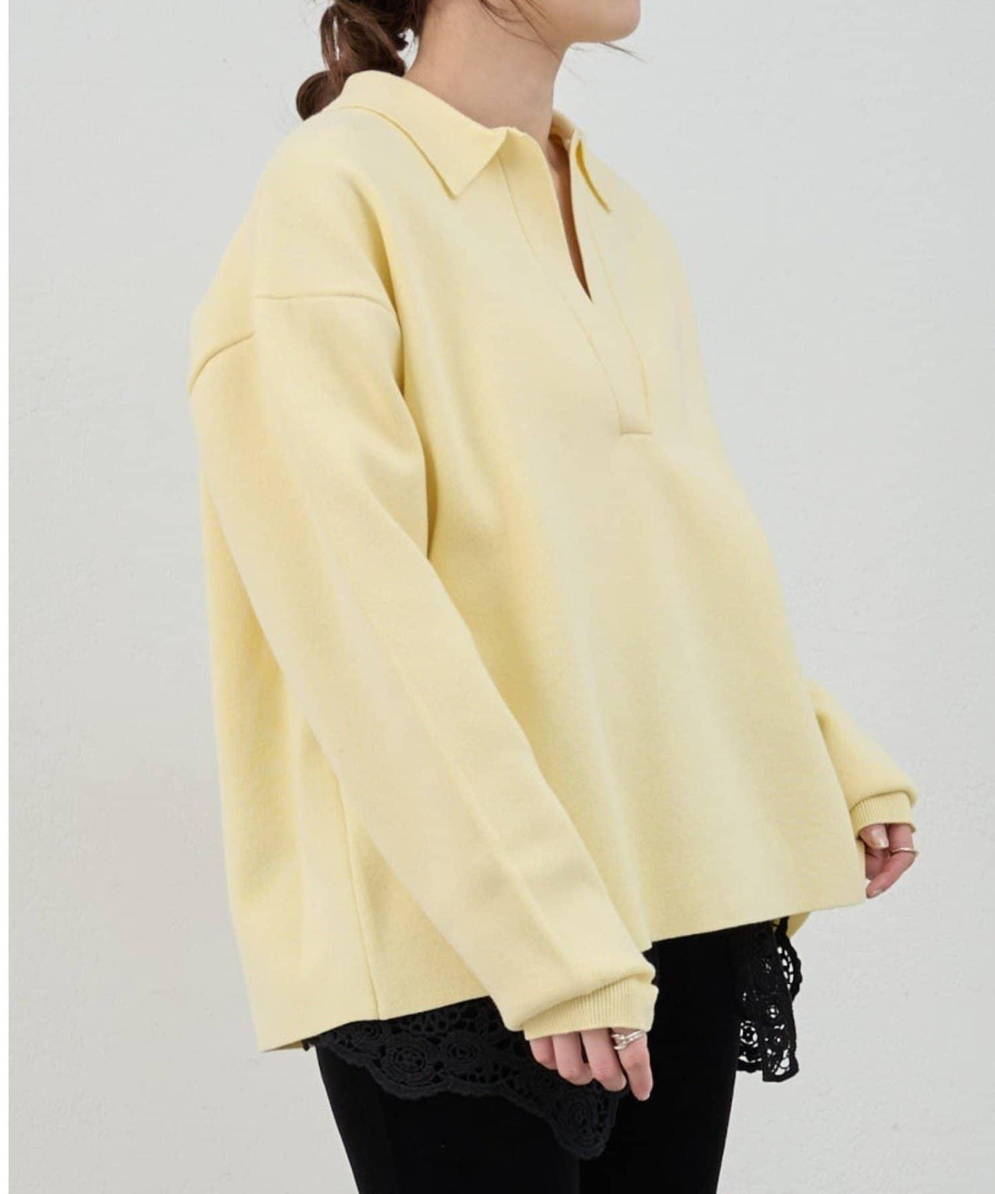 26SS 開領橄欖球風針織上衣