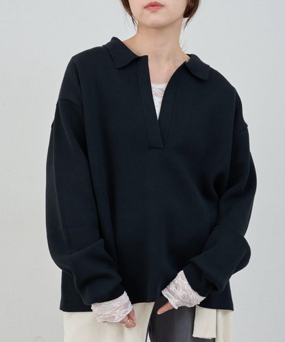 26SS 開領橄欖球風針織上衣