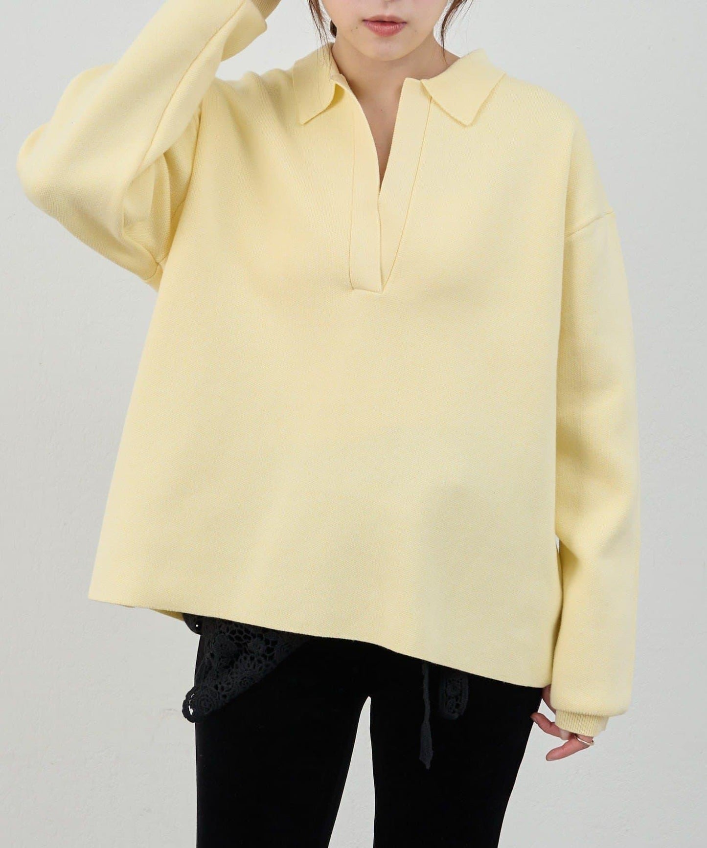 26SS 開領橄欖球風針織上衣