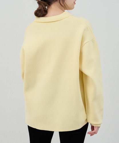 26SS 開領橄欖球風針織上衣