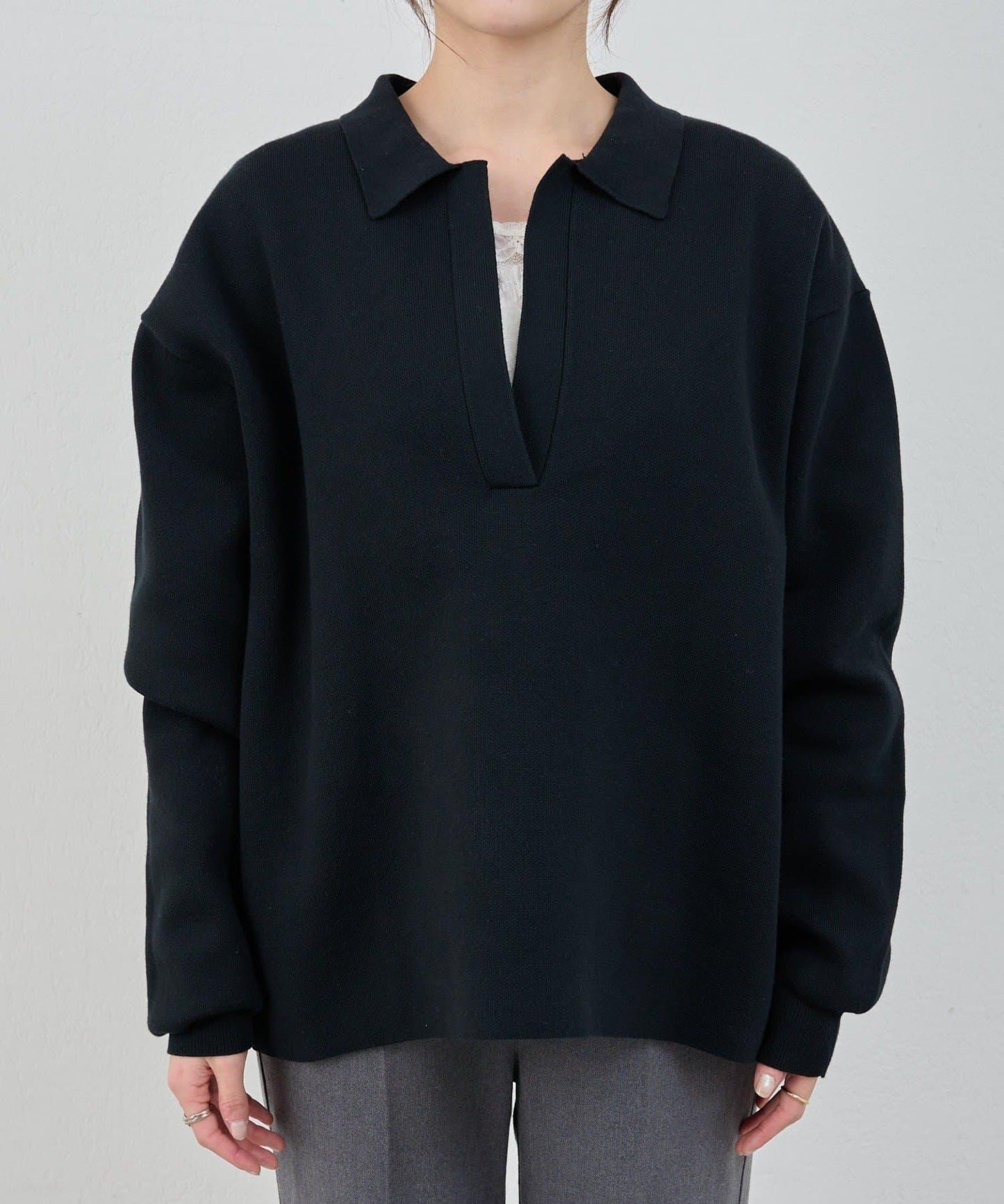 26SS 開領橄欖球風針織上衣