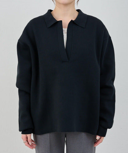 26SS 開領橄欖球風針織上衣