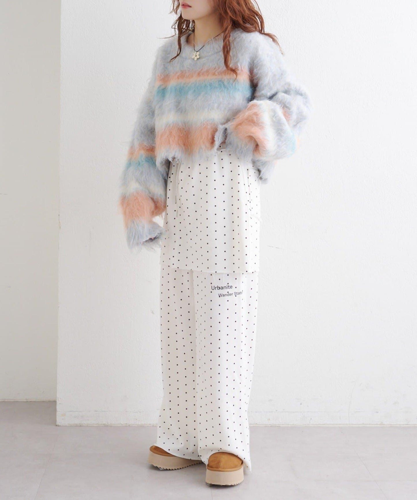 w closet 字母印花 衛衣面料 裙褲