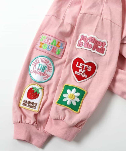 袖部多貼布徽章設計 T恤